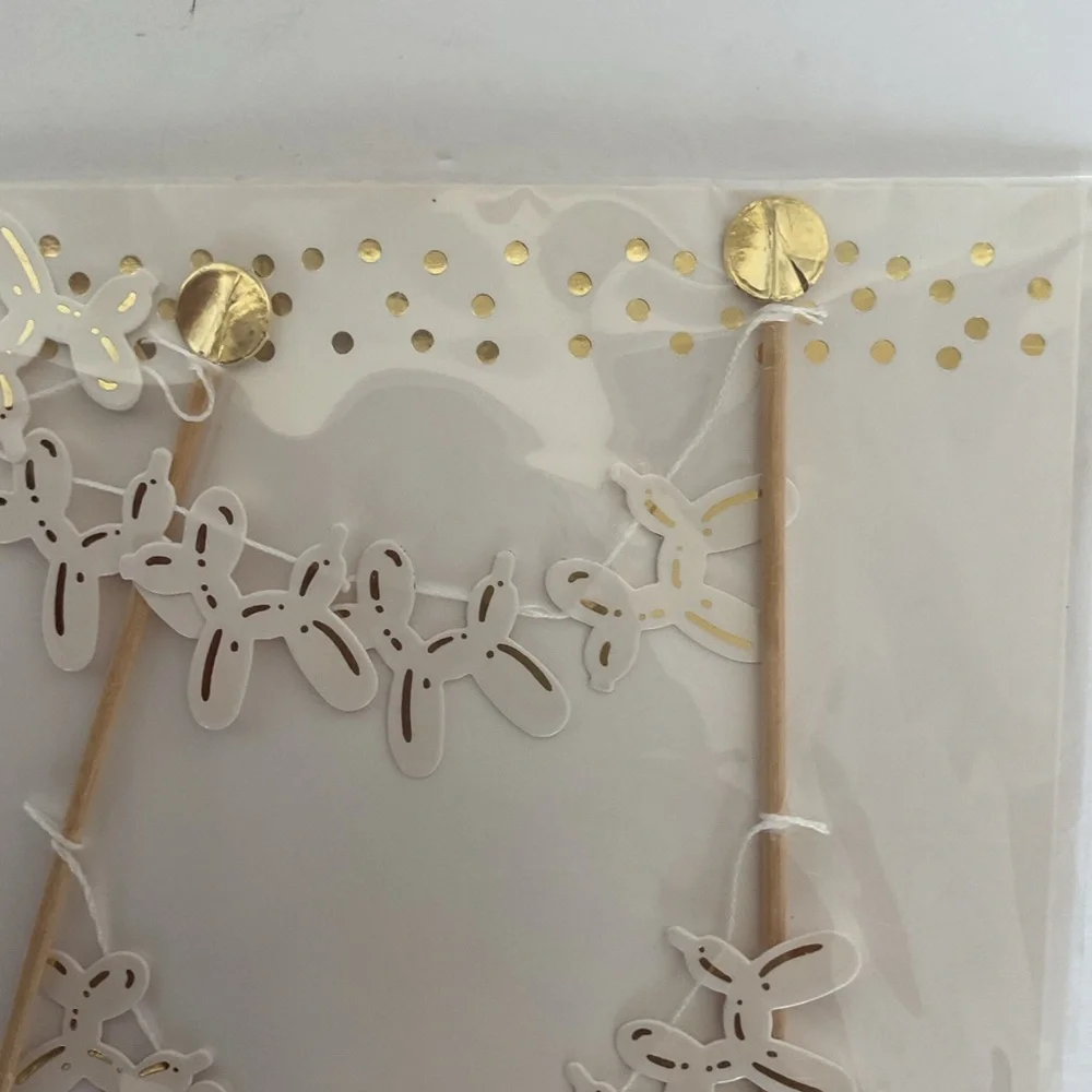 Slant Cake Topper Party Animal Balloon Dogs NWT